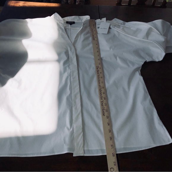 Worth Collection White Dolman Sleeve Blouse With Ruffled Back New Size L - Picture 10 of 14